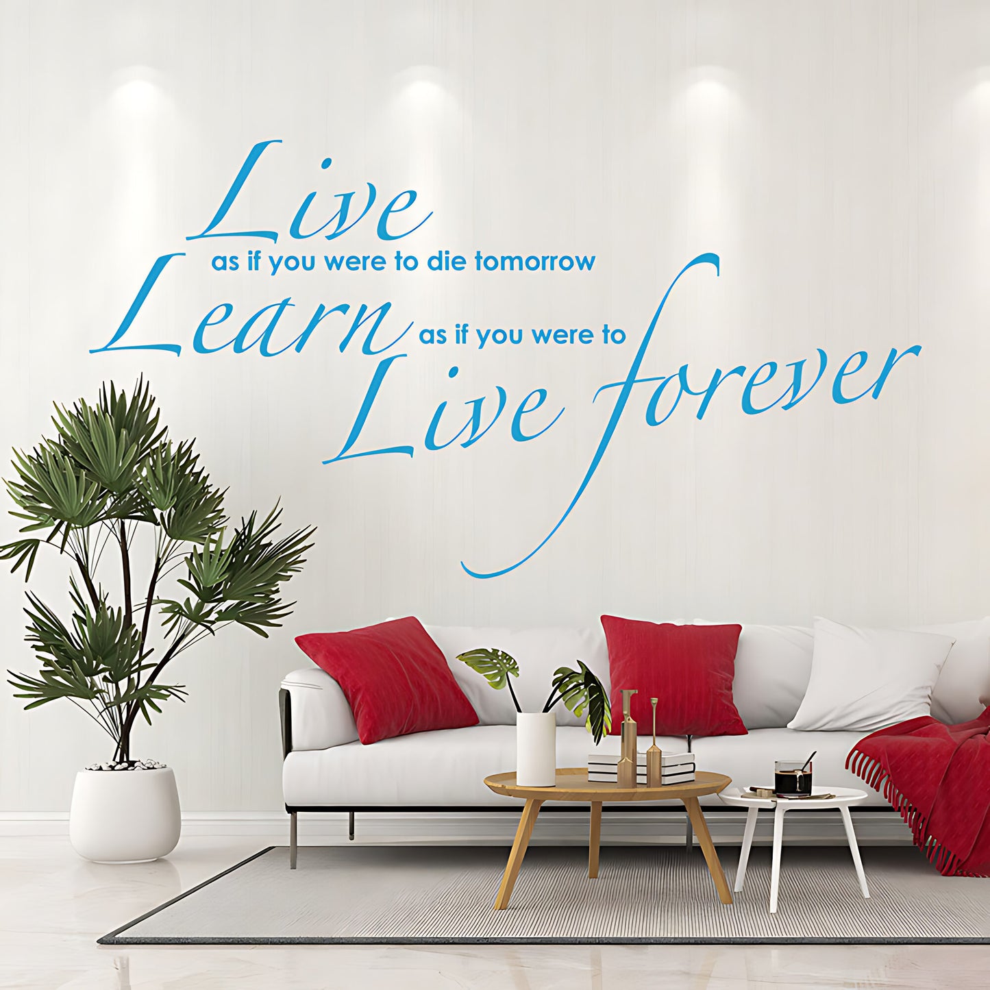 Live Forever Wall Sticker - Inspirational Quote Decal