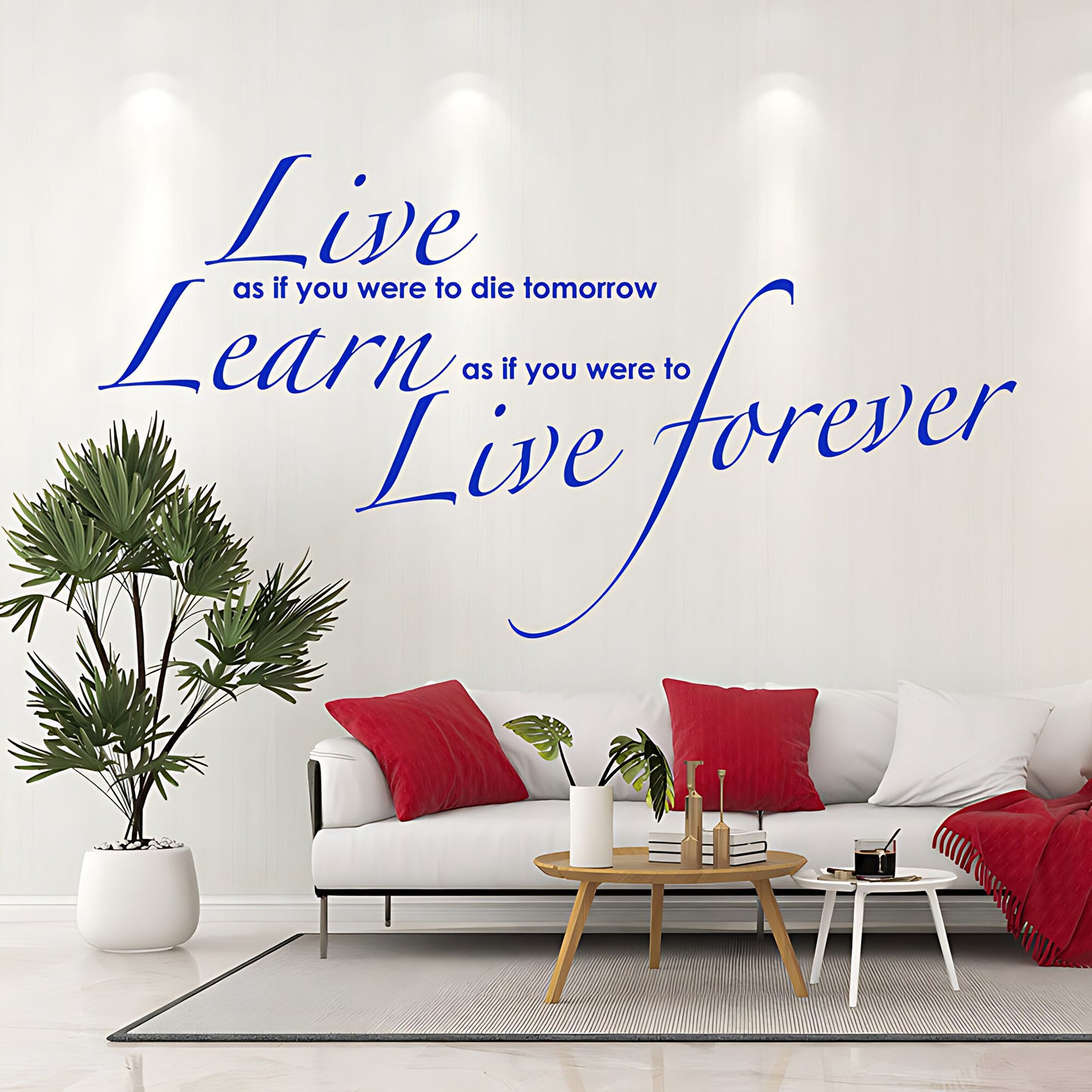 Live Forever Wall Sticker - Inspirational Quote Decal
