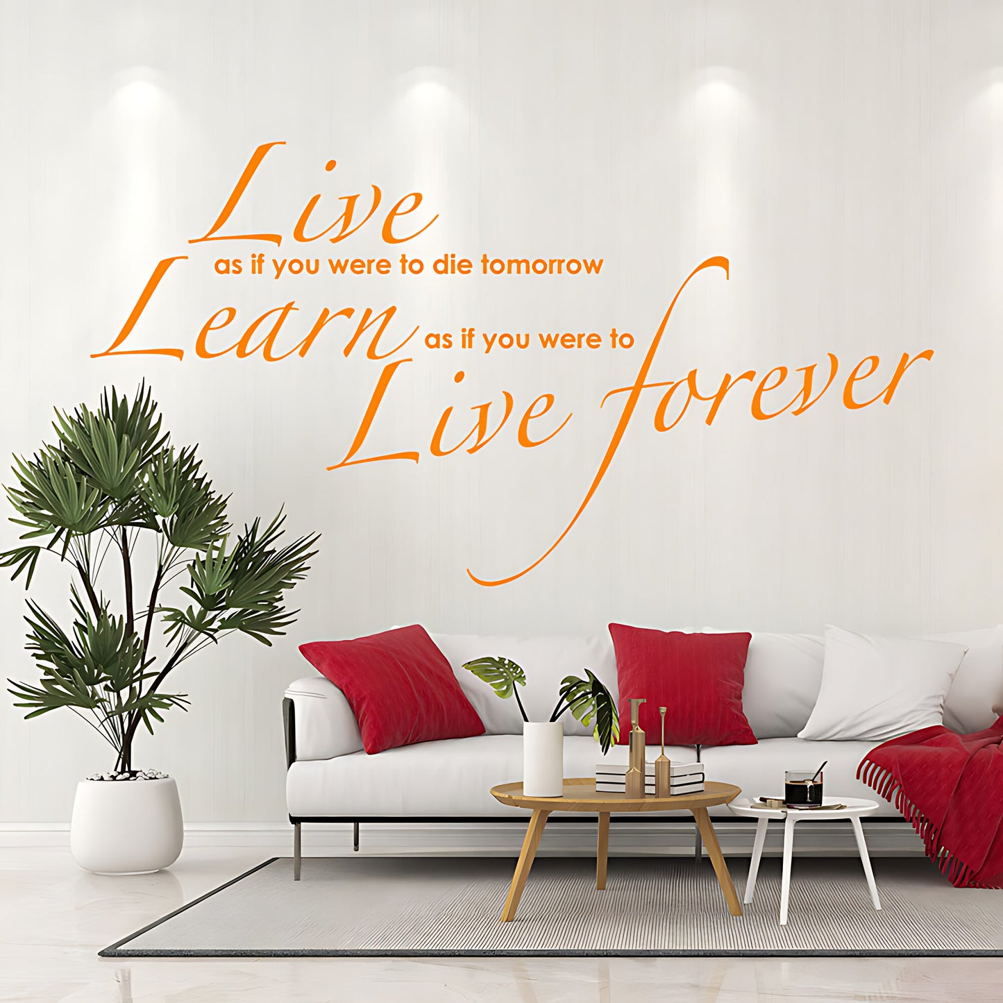 Live Forever Wall Sticker - Inspirational Quote Decal