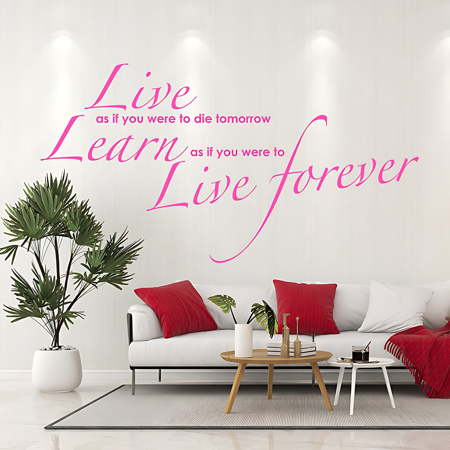 Live Forever Wall Sticker - Inspirational Quote Decal