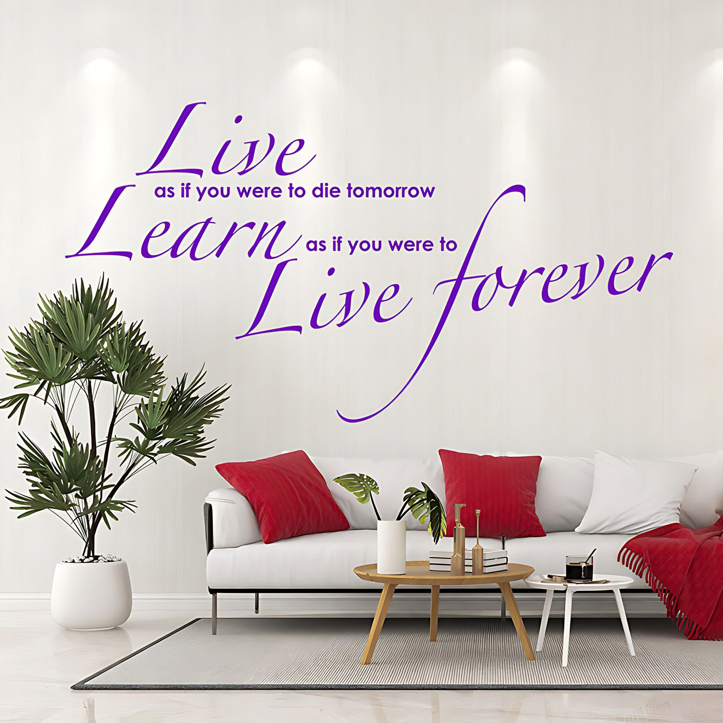 Live Forever Wall Sticker - Inspirational Quote Decal