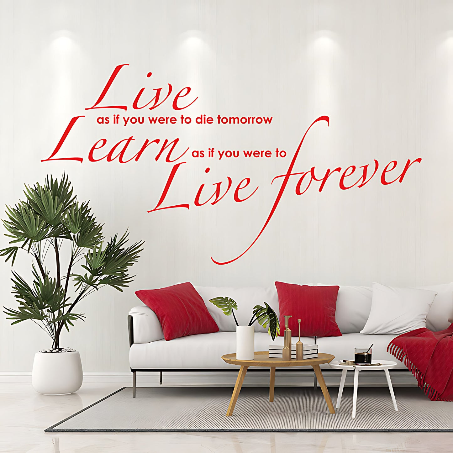 Live Forever Wall Sticker - Inspirational Quote Decal