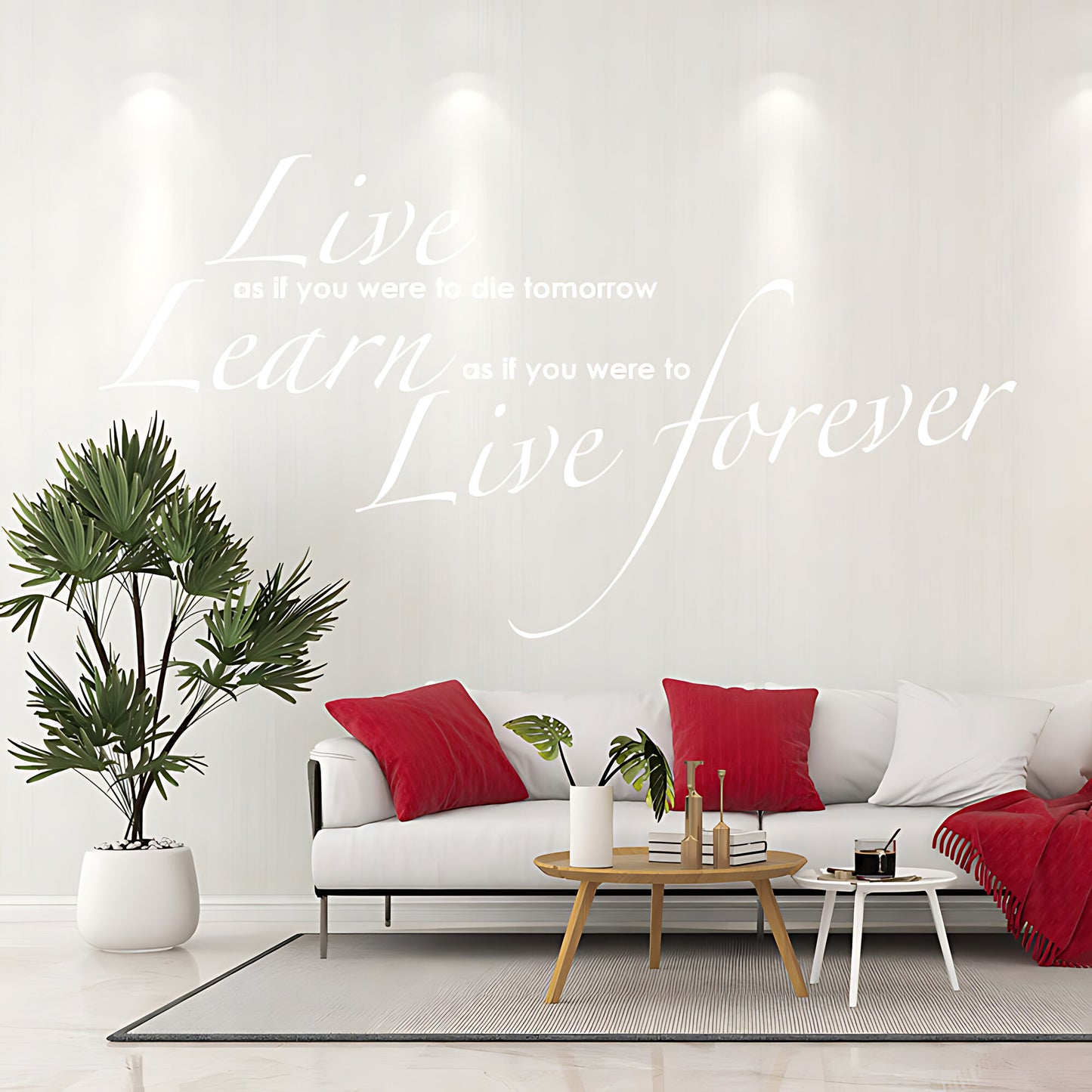 Live Forever Wall Sticker - Inspirational Quote Decal