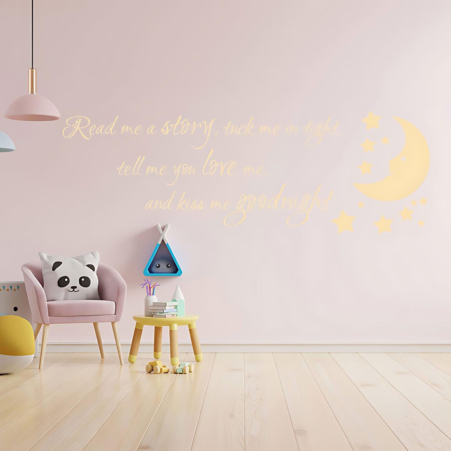Nursery Wall Sticker - Read Me a Story Quote for Kids
