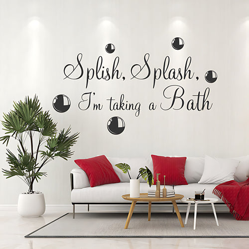 Splish Splash Taking a Bath Wall Sticker - Bathroom