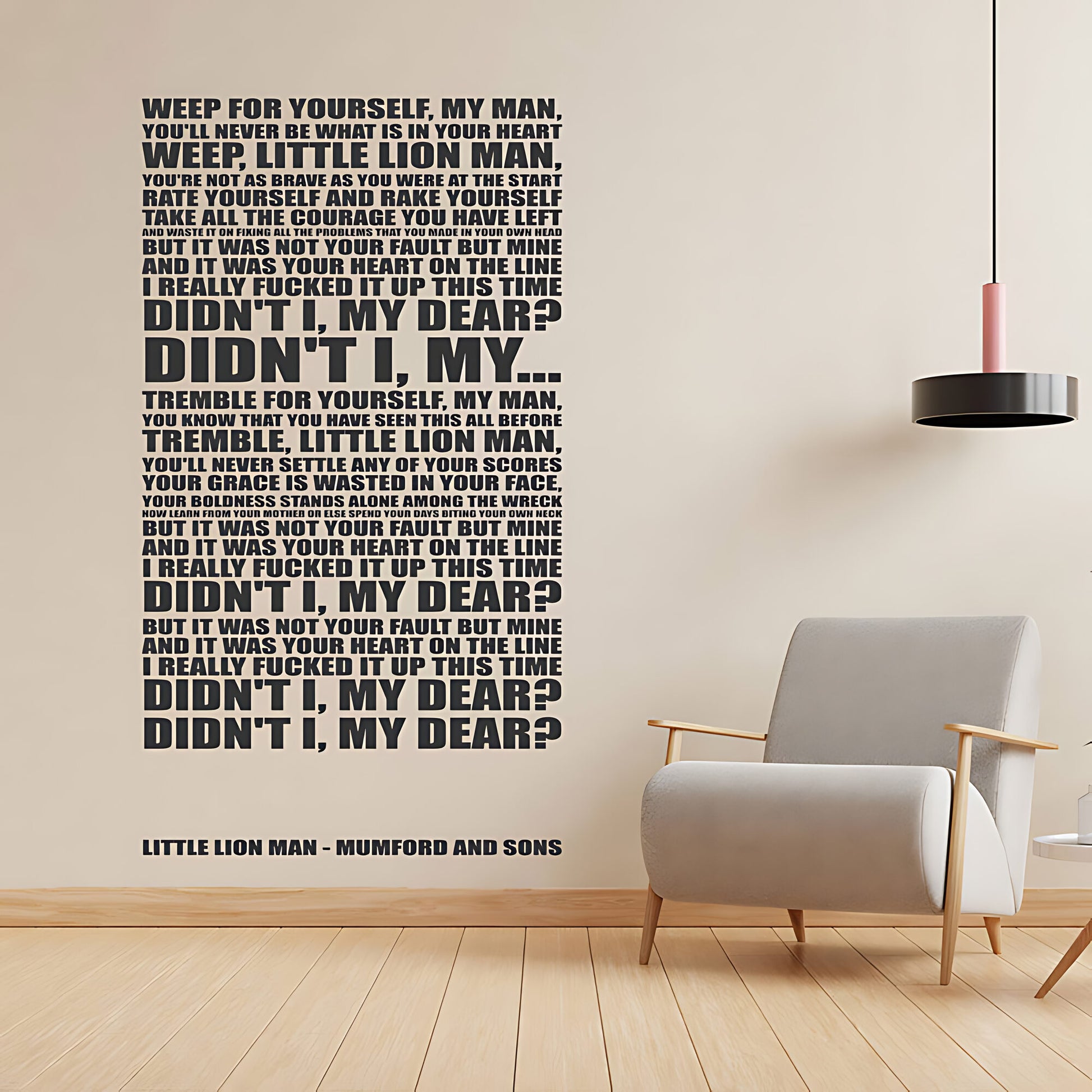 The Beatles All You Need Is Love Lyrics Wall Sticker – Music Decal