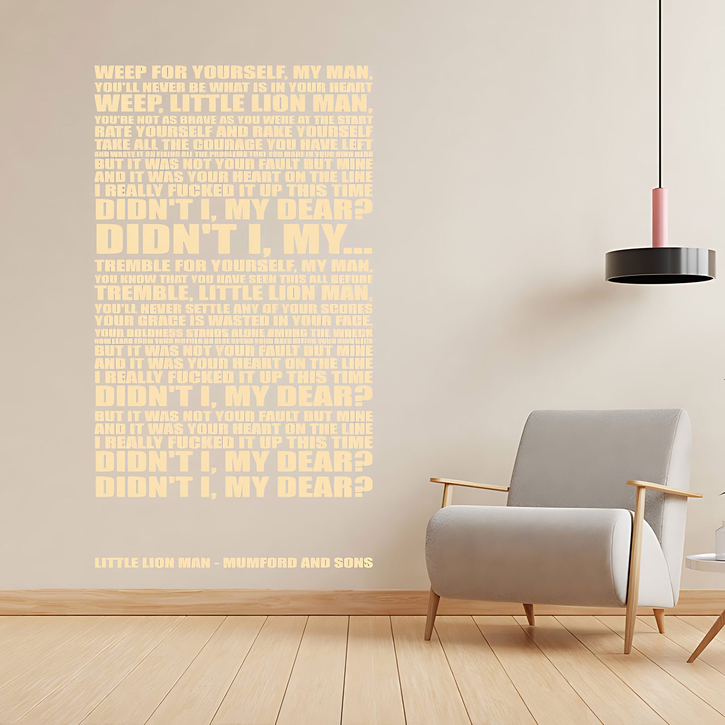 The Beatles All You Need Is Love Lyrics Wall Sticker – Music Decal