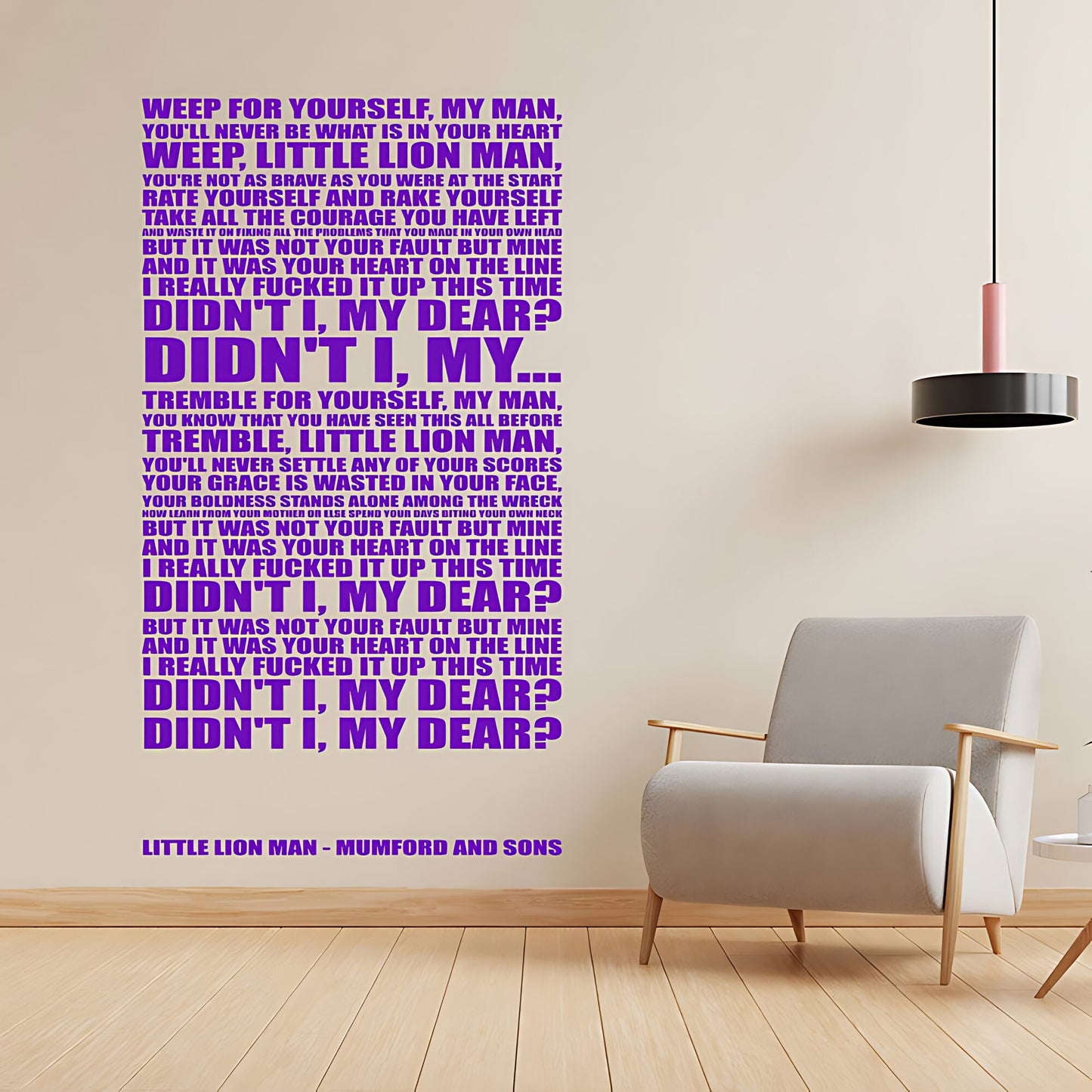 The Beatles All You Need Is Love Lyrics Wall Sticker – Music Decal