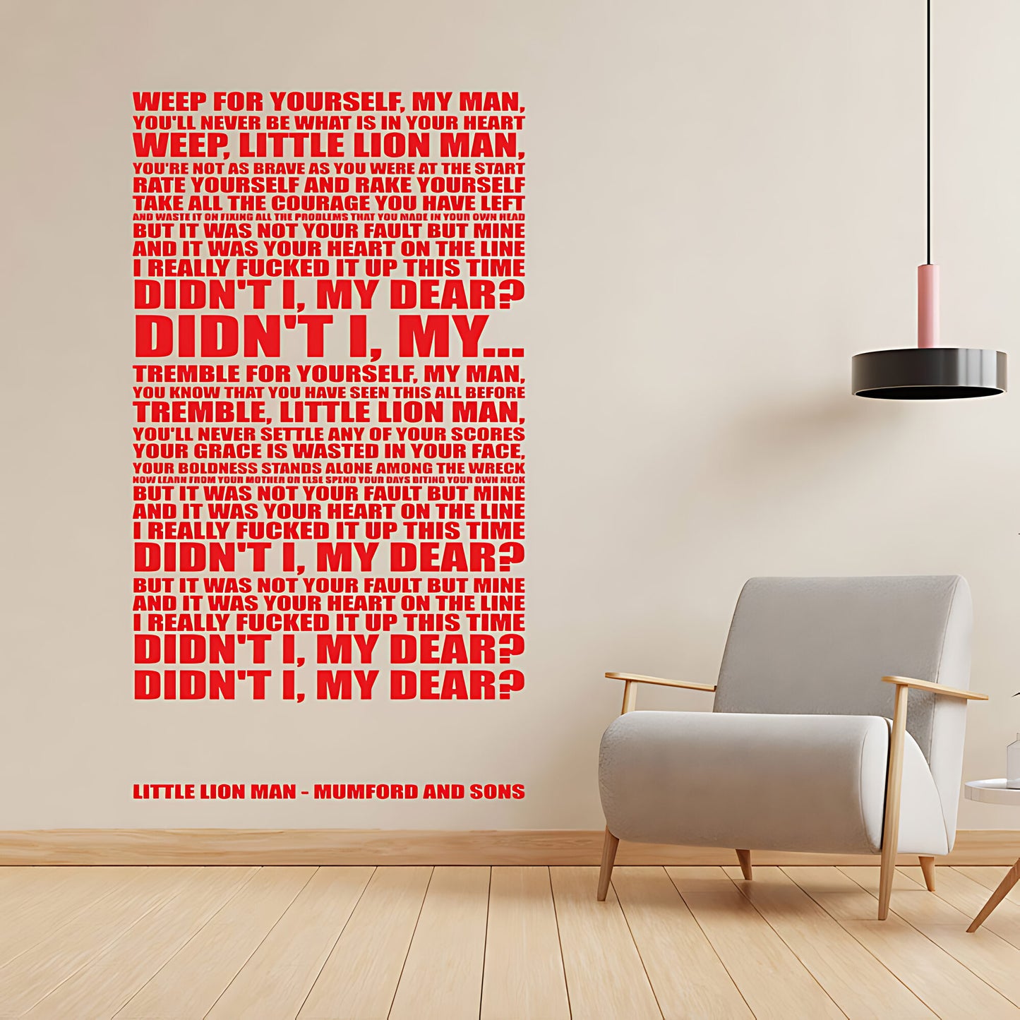 The Beatles All You Need Is Love Lyrics Wall Sticker – Music Decal