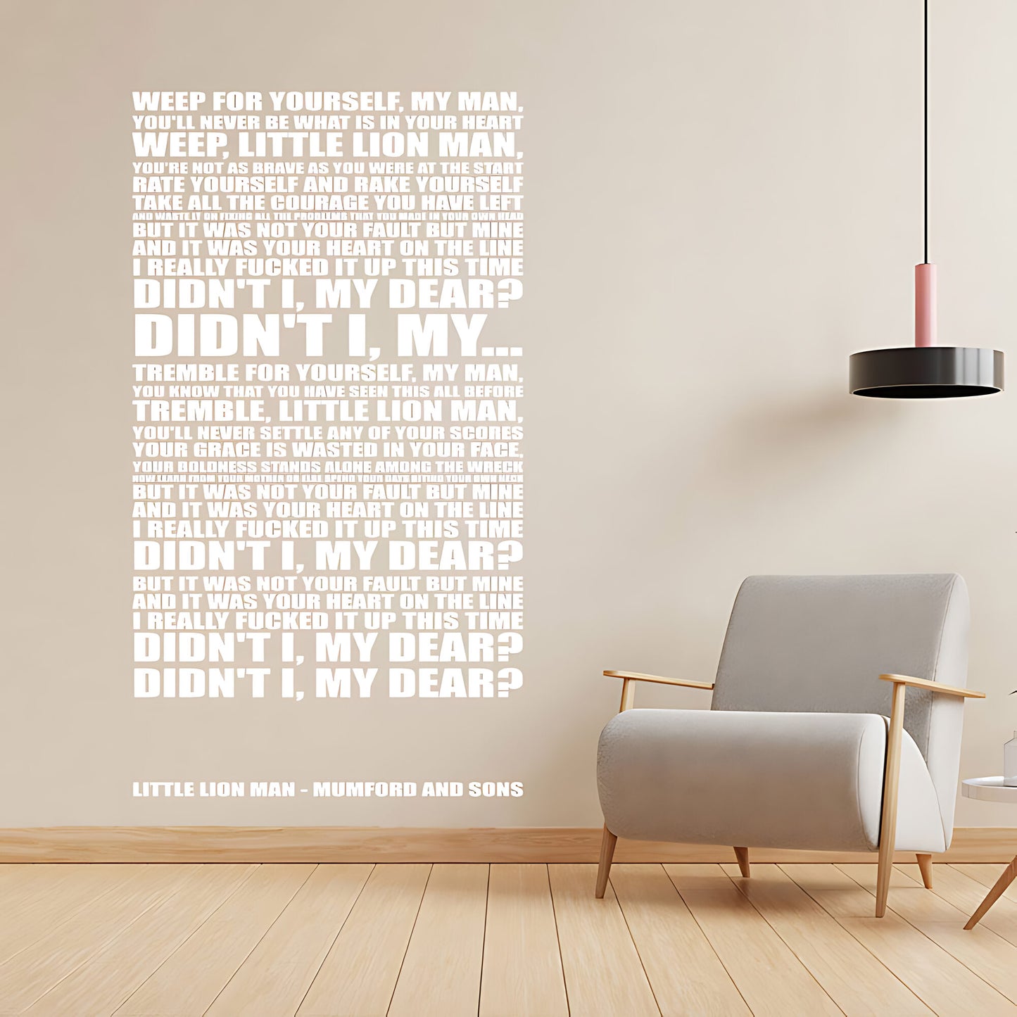 The Beatles All You Need Is Love Lyrics Wall Sticker – Music Decal