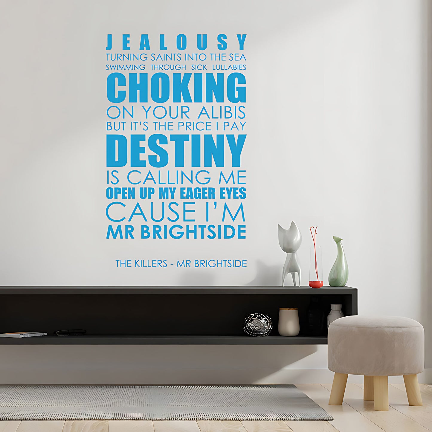 The Killers Mr Brightside Lyrics Wall Sticker & Decal