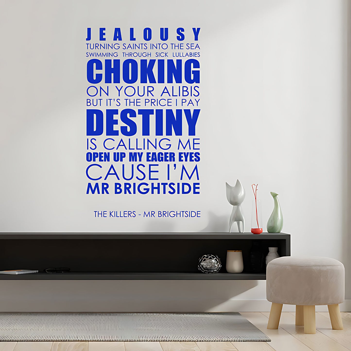 The Killers Mr Brightside Lyrics Wall Sticker & Decal