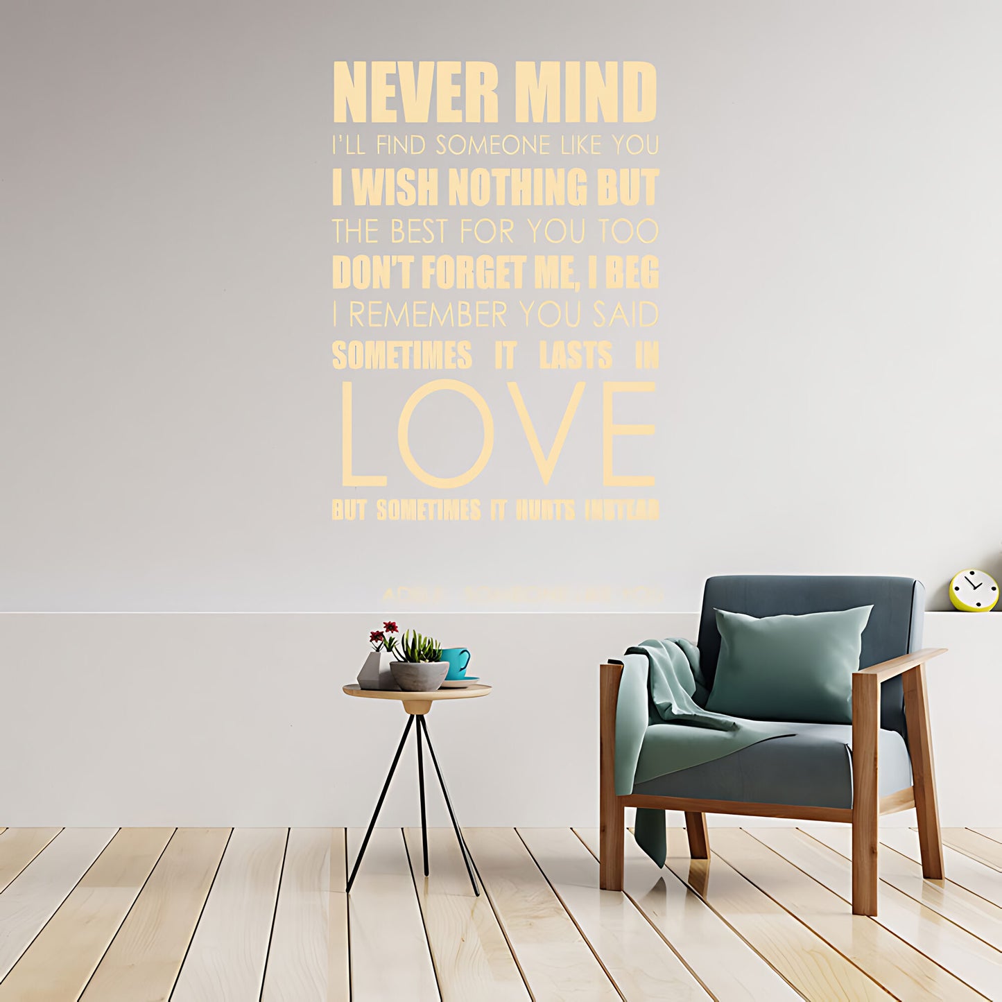 Adele Wall Art Sticker - Someone Like You Lyrics Music Quote