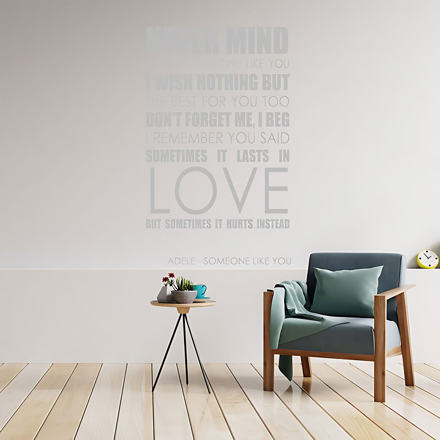 Adele Wall Art Sticker - Someone Like You Lyrics Music Quote