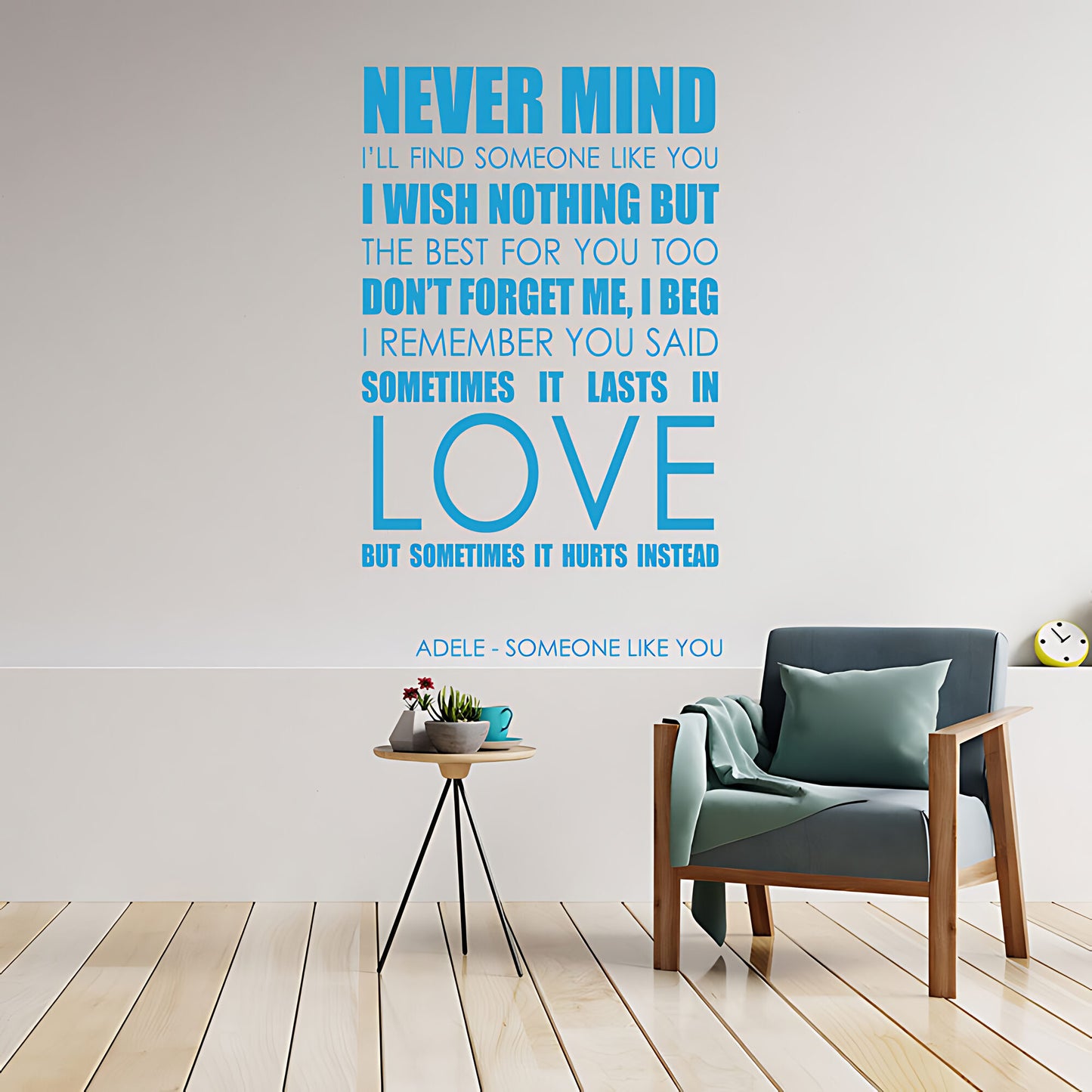 Adele Wall Art Sticker - Someone Like You Lyrics Music Quote