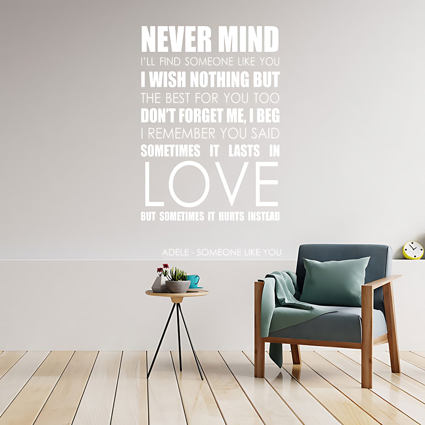 Adele Wall Art Sticker - Someone Like You Lyrics Music Quote