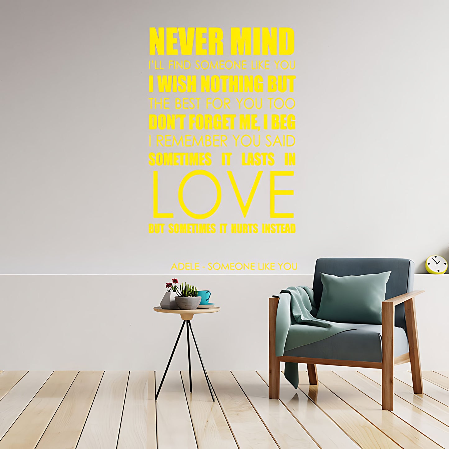 Adele Wall Art Sticker - Someone Like You Lyrics Music Quote