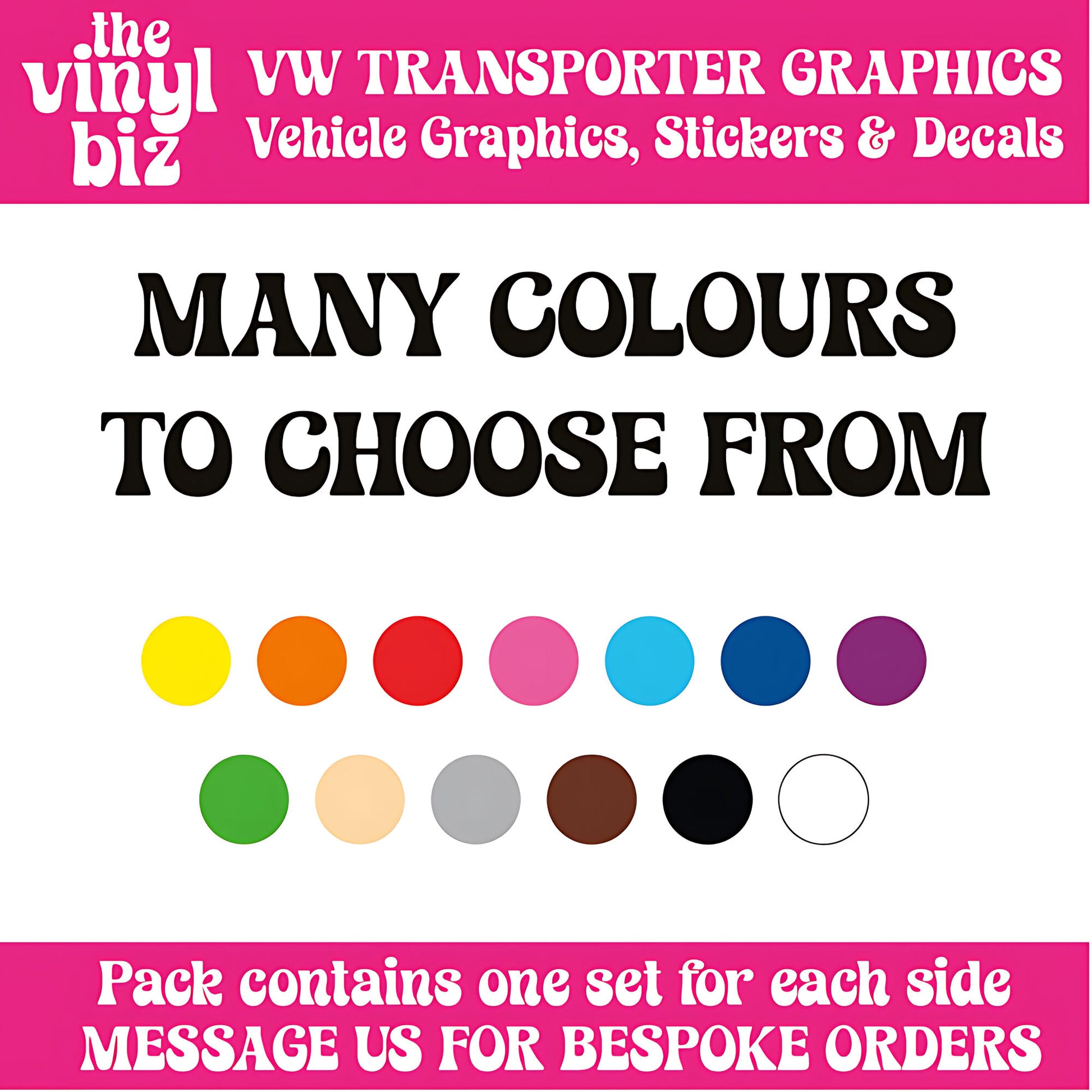 VW Transporter Graphics Side Stripes Decal Design Camper Van TS1