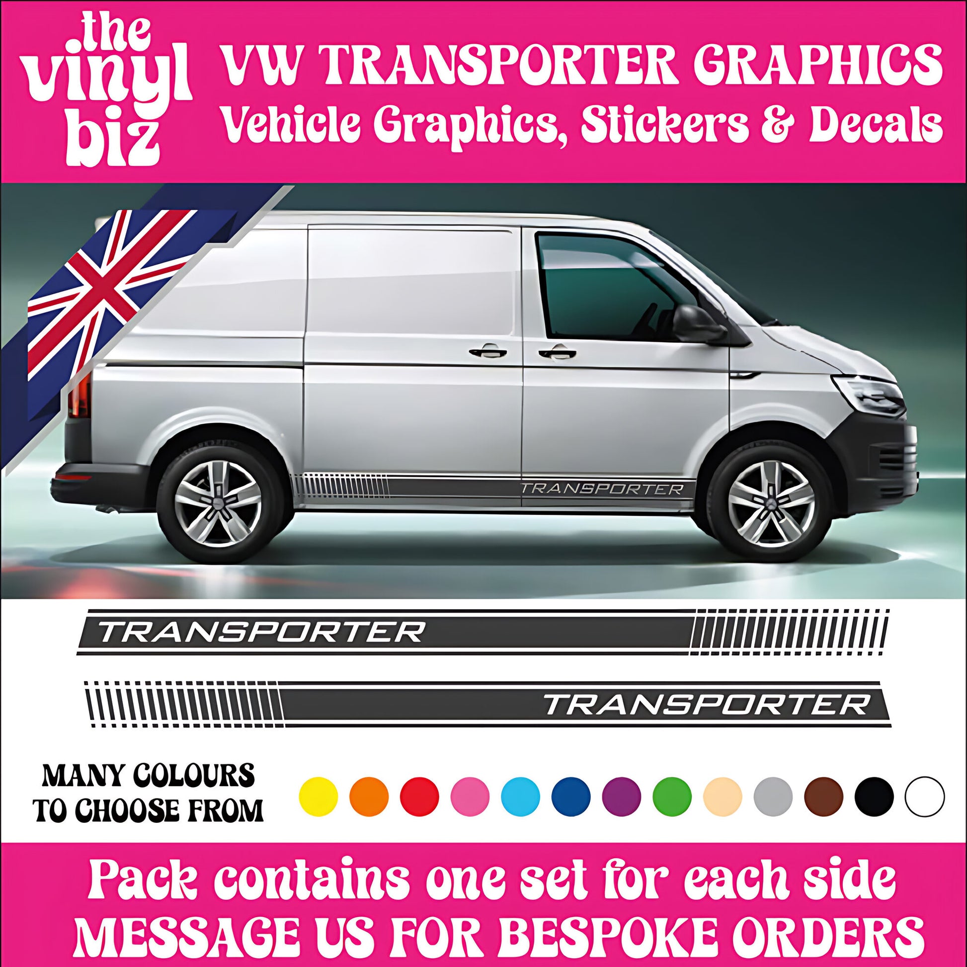 VW Transporter Graphics Side Stripes Decal Design Camper Van TS1