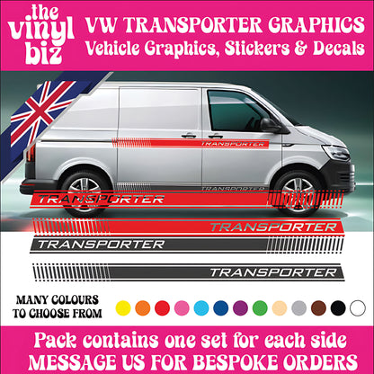 VW Transporter Graphics Side Stripes Decal Design Camper Van TS1