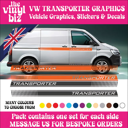 VW Transporter Graphics Side Stripes Decal Design Camper Van TS1