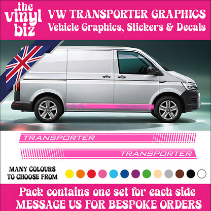 VW Transporter Graphics Side Stripes Decal Design Camper Van TS1