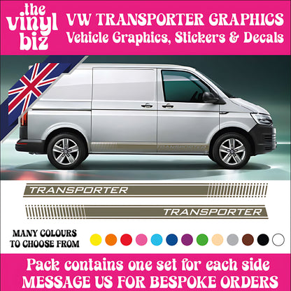 VW Transporter Graphics Side Stripes Decal Design Camper Van TS1