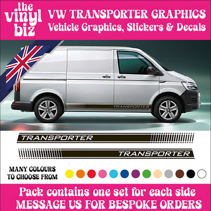 VW Transporter Graphics Side Stripes Decal Design Camper Van TS1