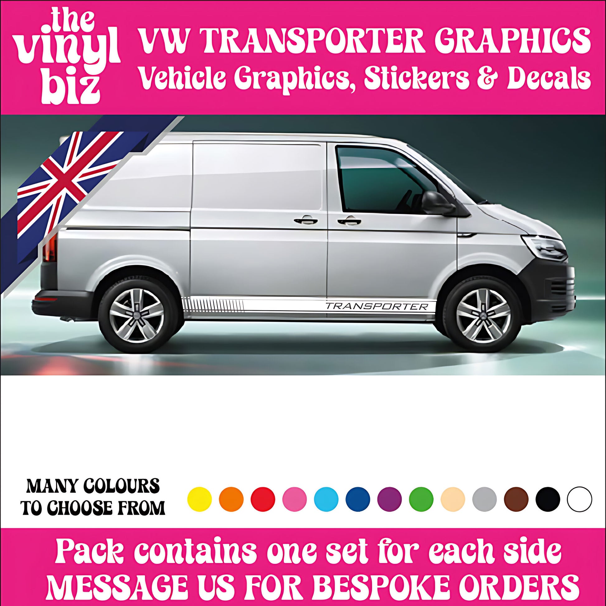 VW Transporter Graphics Side Stripes Decal Design Camper Van TS1