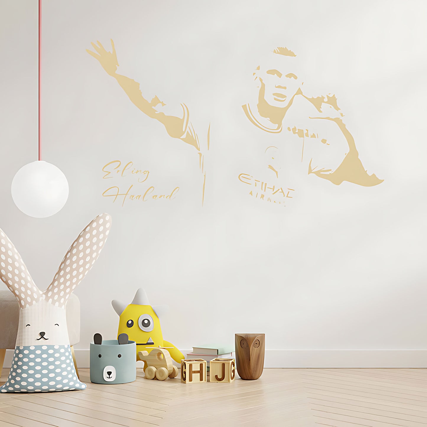 Erling Haaland Wall Sticker – Manchester City Football Player Bedroom Decal