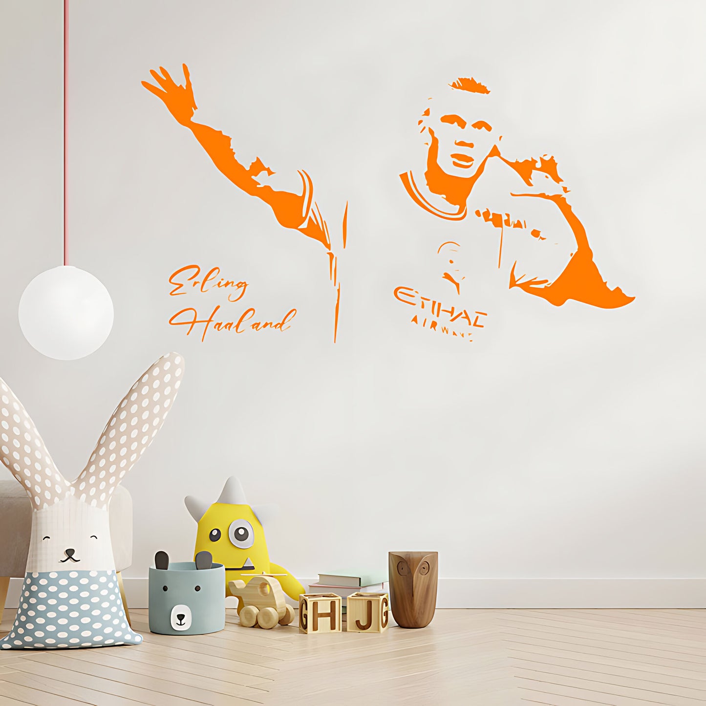 Erling Haaland Wall Sticker – Manchester City Football Player Bedroom Decal