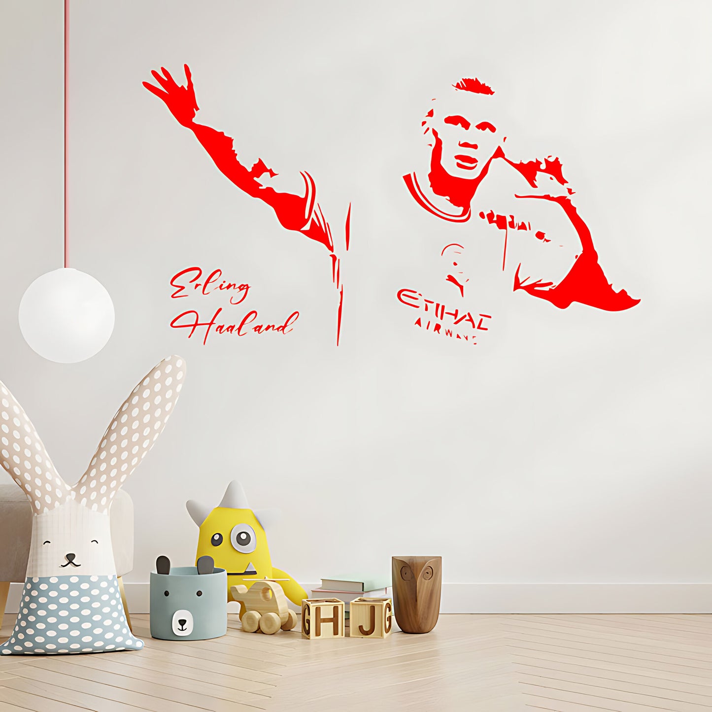 Erling Haaland Wall Sticker – Manchester City Football Player Bedroom Decal