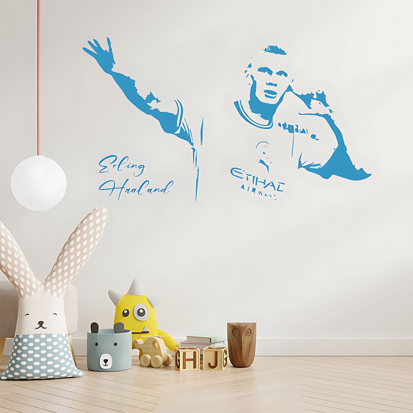 Erling Haaland Wall Sticker – Manchester City Football Player Bedroom Decal