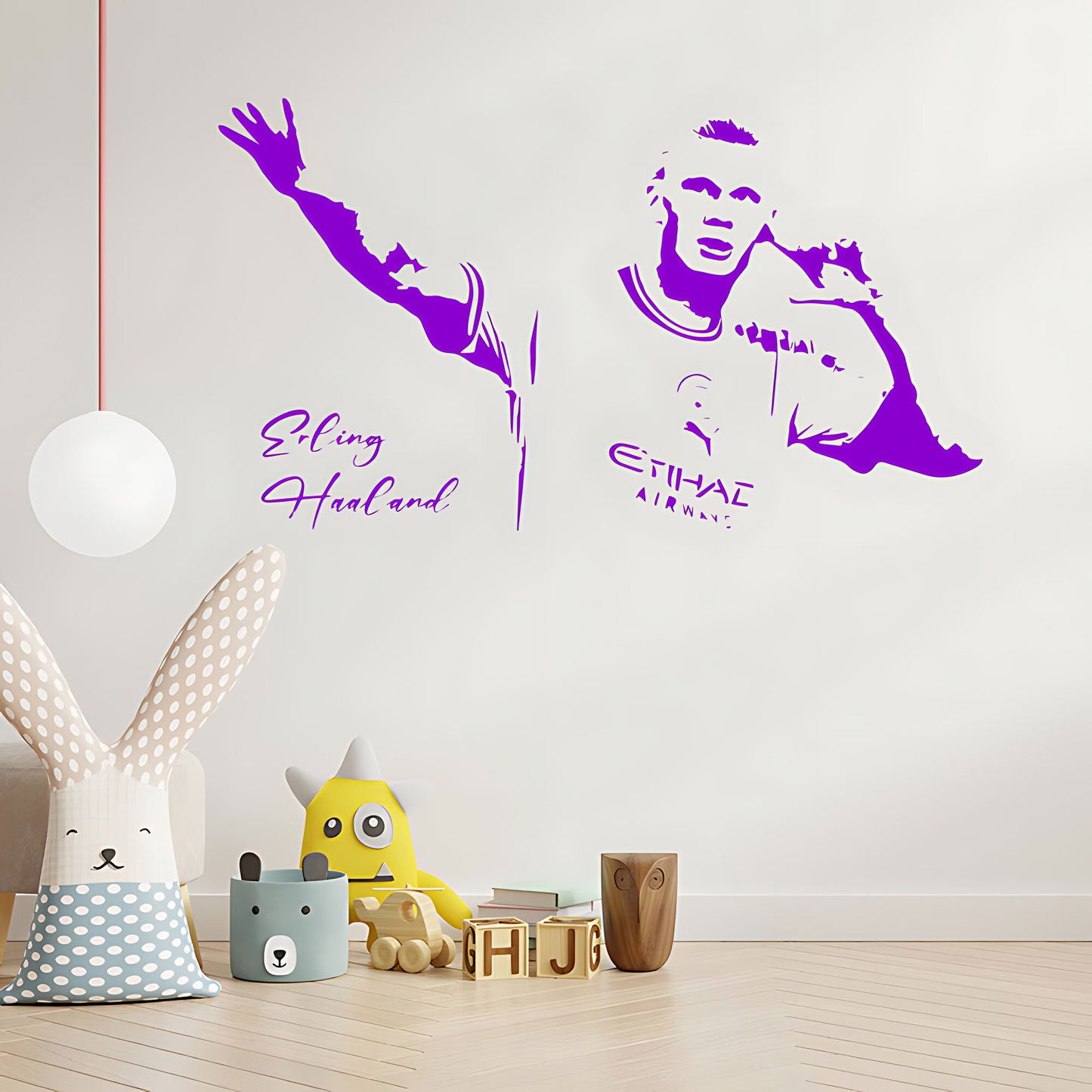 Erling Haaland Wall Sticker – Manchester City Football Player Bedroom Decal