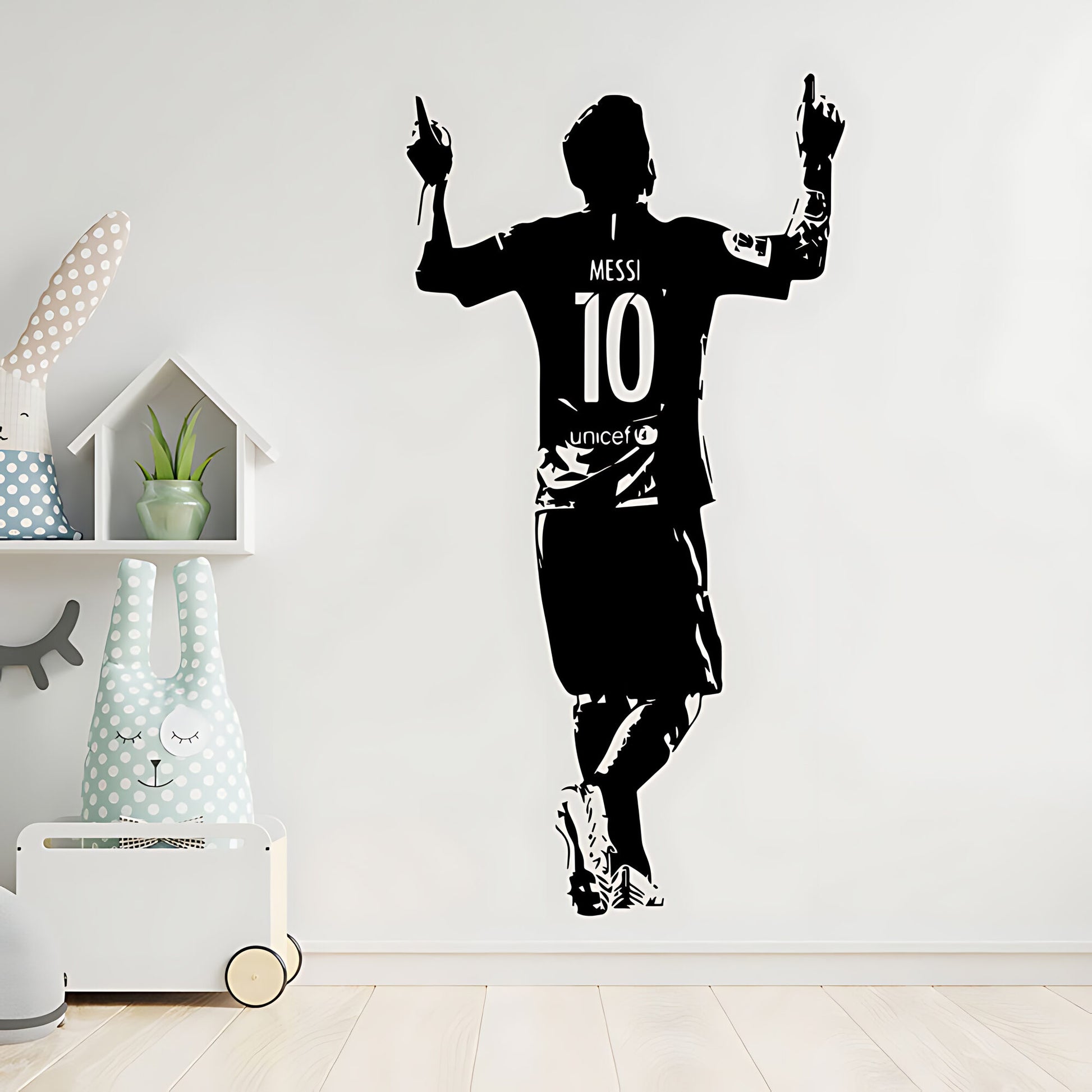 Lionel Messi Wall Sticker – Football Legend Bedroom Vinyl Decal