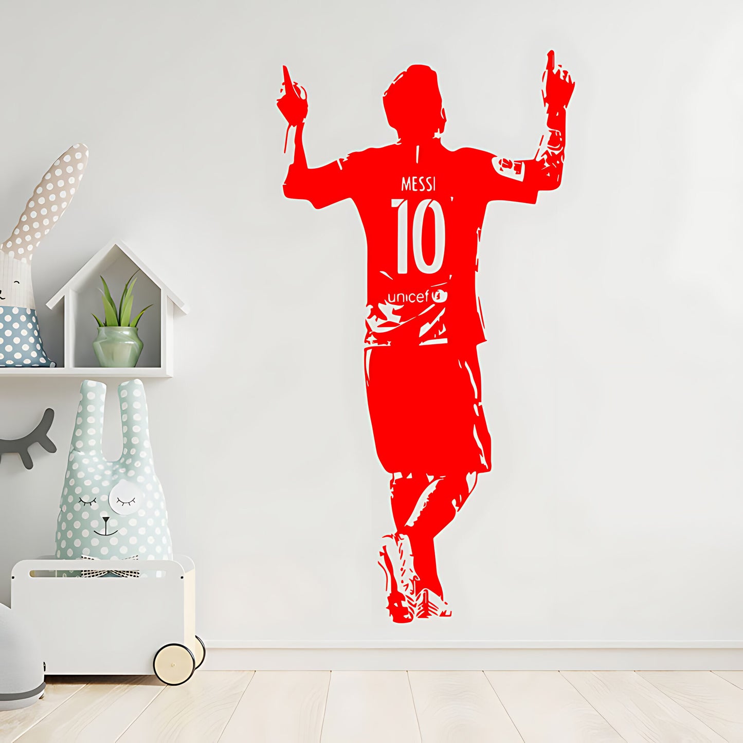 Lionel Messi Wall Sticker – Football Legend Bedroom Vinyl Decal