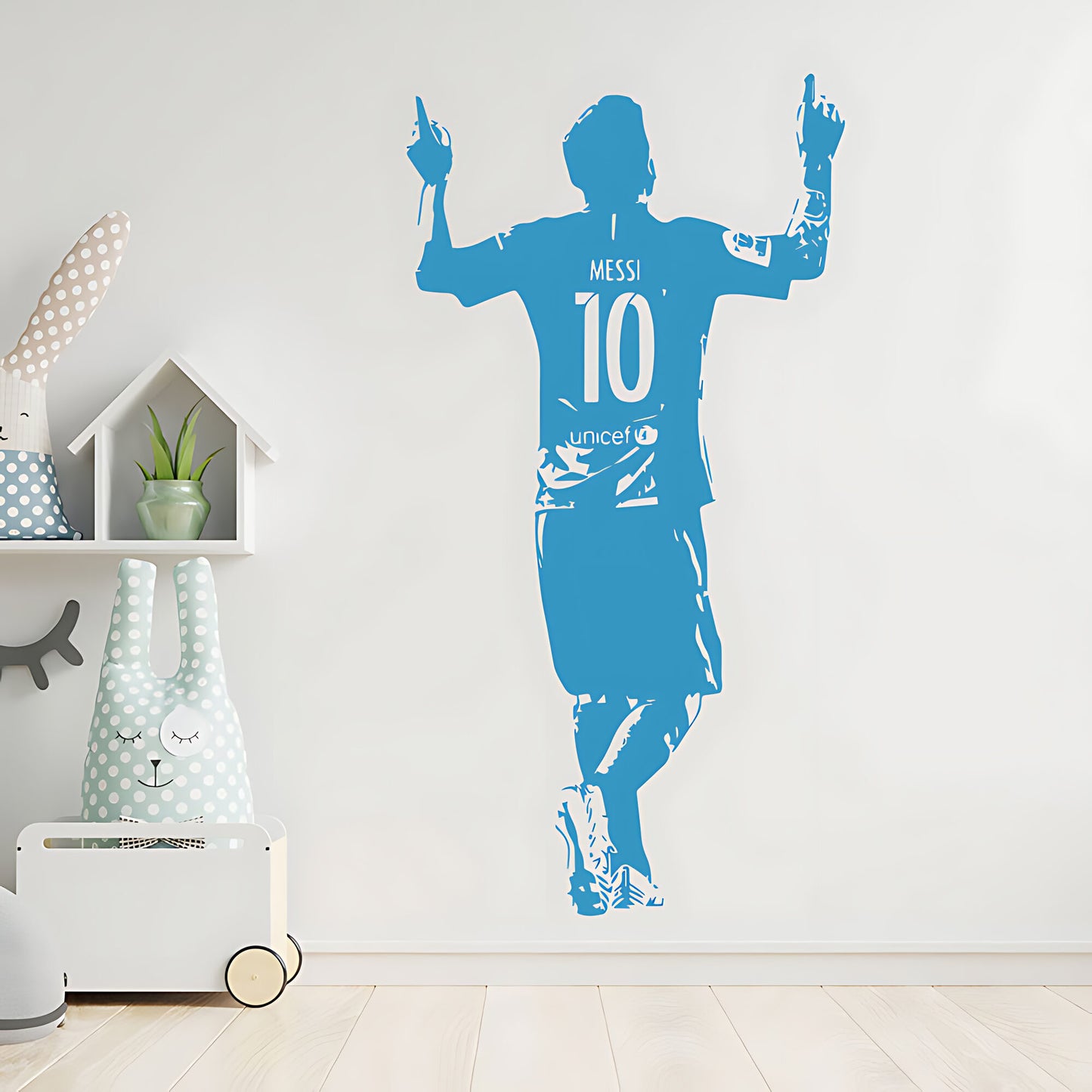 Lionel Messi Wall Sticker – Football Legend Bedroom Vinyl Decal