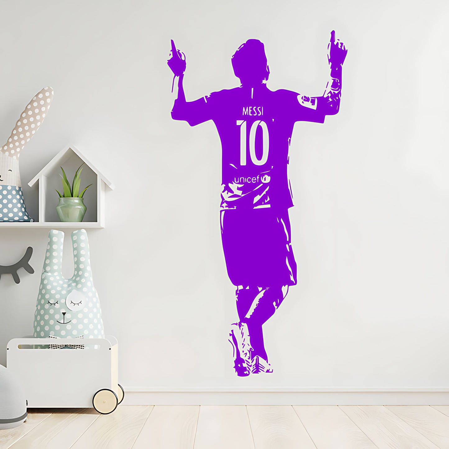 Lionel Messi Wall Sticker – Football Legend Bedroom Vinyl Decal
