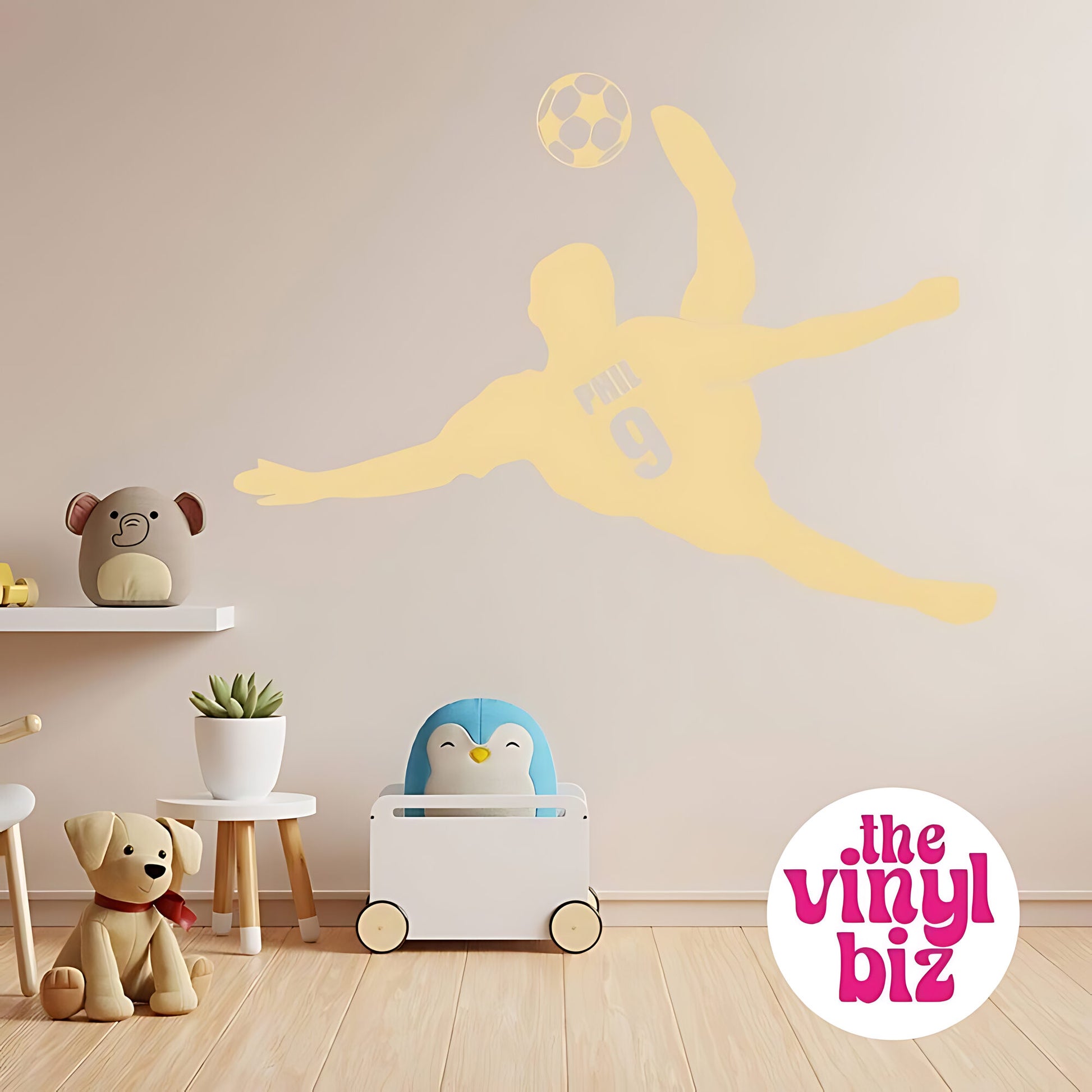Personalised football Wall sticker Decal Custom Vinyl Home Decor Gift