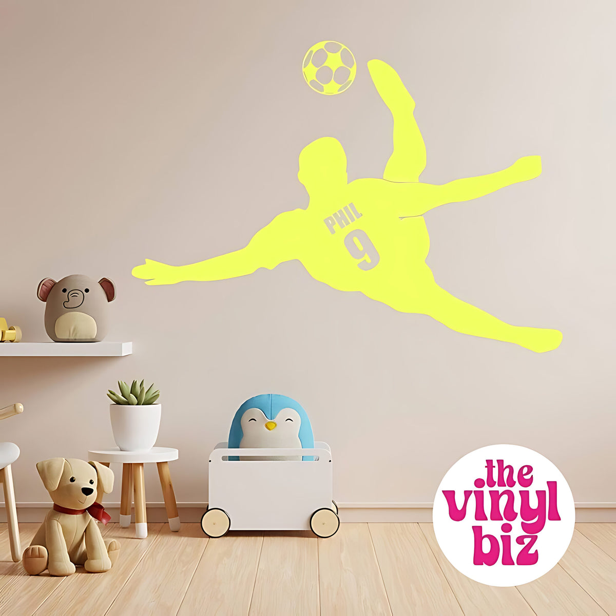 Personalised football Wall sticker Decal Custom Vinyl Home Decor Gift