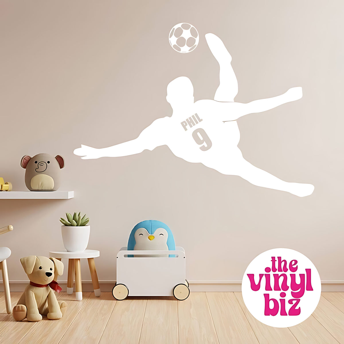 Personalised football Wall sticker Decal Custom Vinyl Home Decor Gift