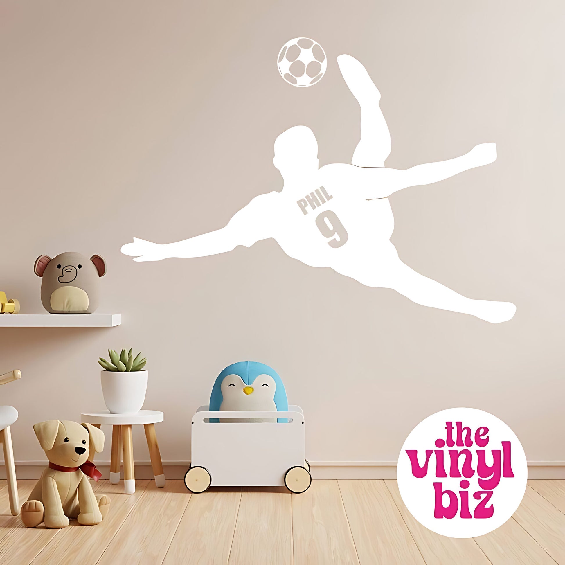 Personalised football Wall sticker Decal Custom Vinyl Home Decor Gift