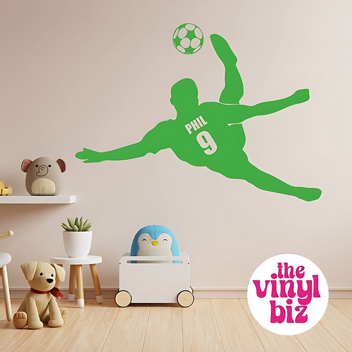 Personalised football Wall sticker Decal Custom Vinyl Home Decor Gift