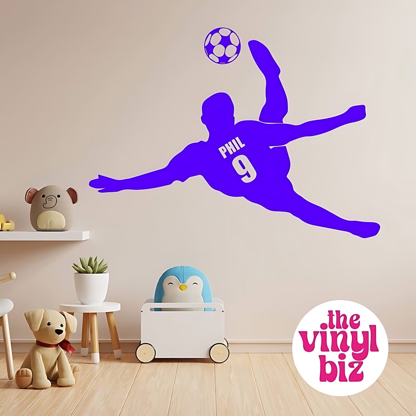 Personalised football Wall sticker Decal Custom Vinyl Home Decor Gift
