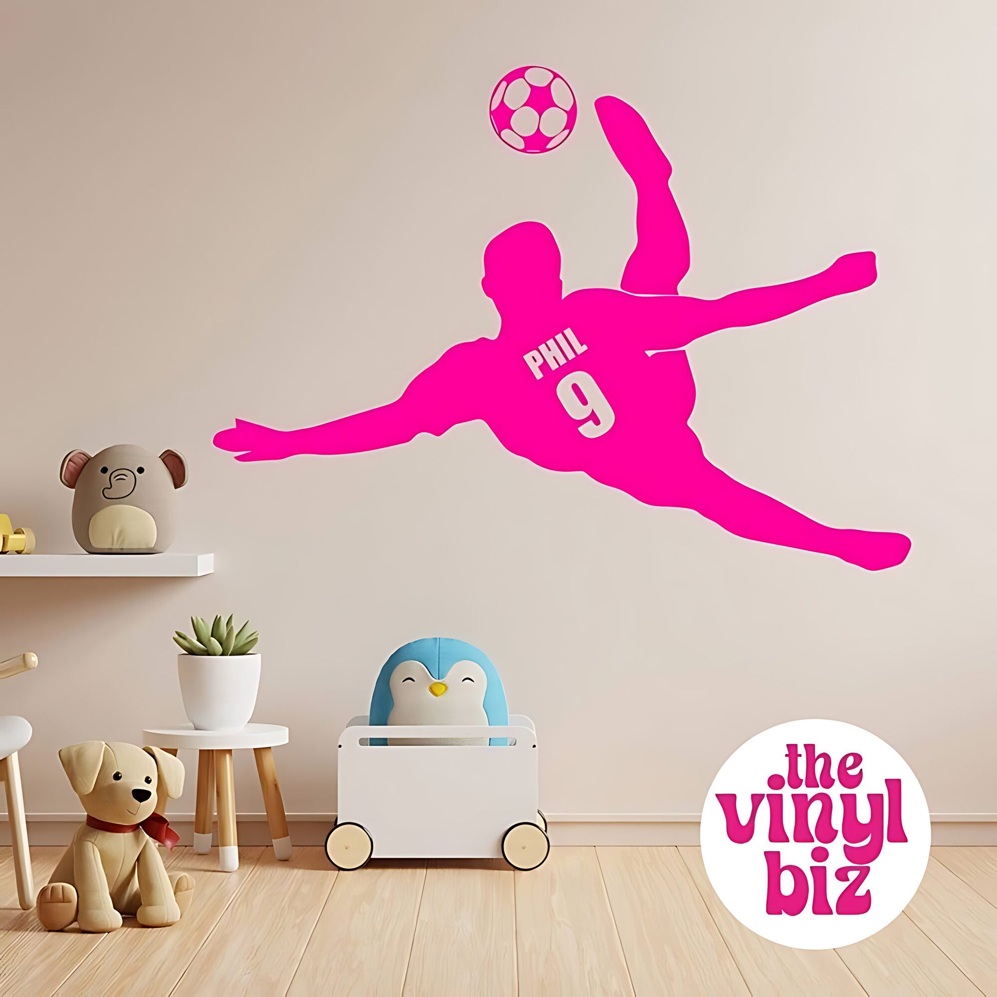 Personalised football Wall sticker Decal Custom Vinyl Home Decor Gift