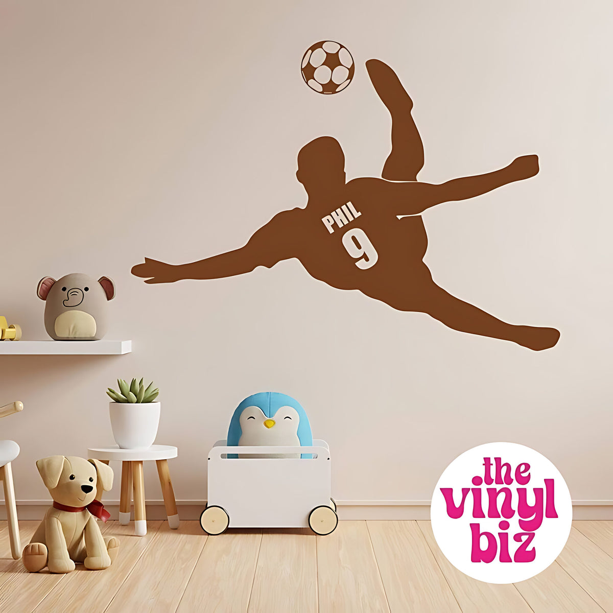 Personalised football Wall sticker Decal Custom Vinyl Home Decor Gift