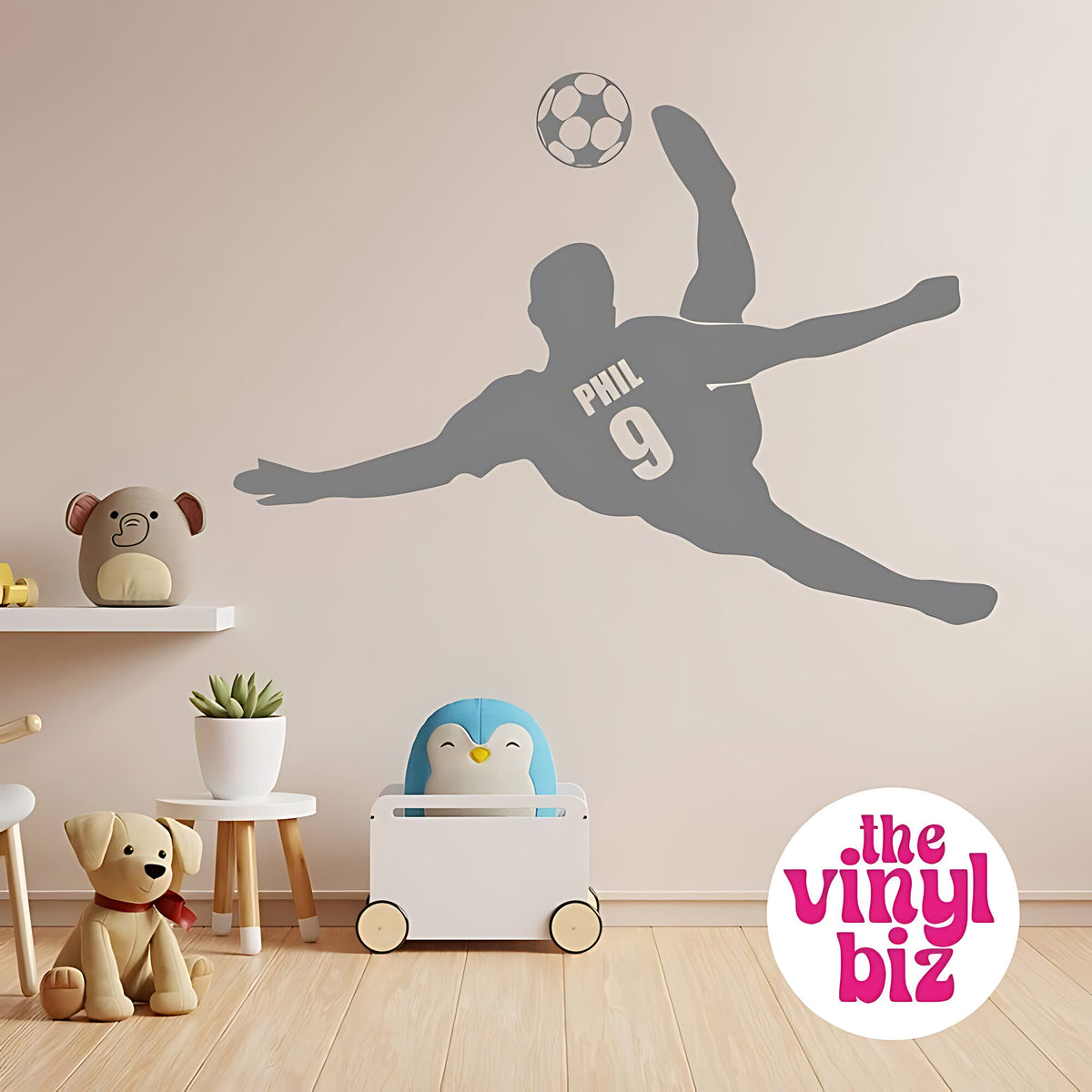 Personalised football Wall sticker Decal Custom Vinyl Home Decor Gift