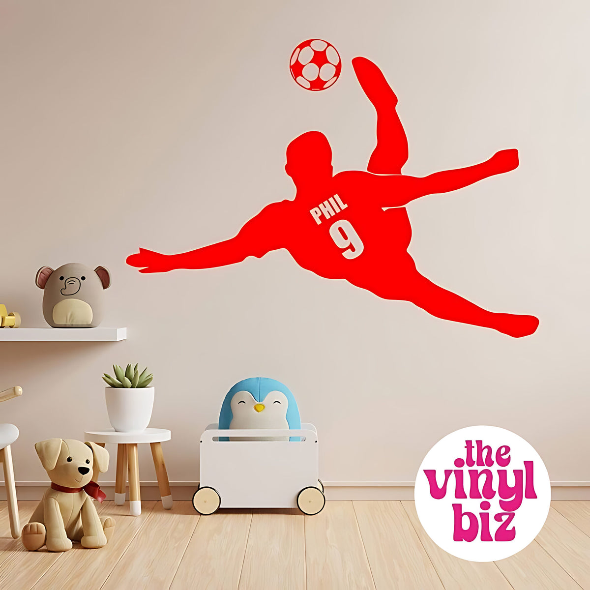 Personalised football Wall sticker Decal Custom Vinyl Home Decor Gift