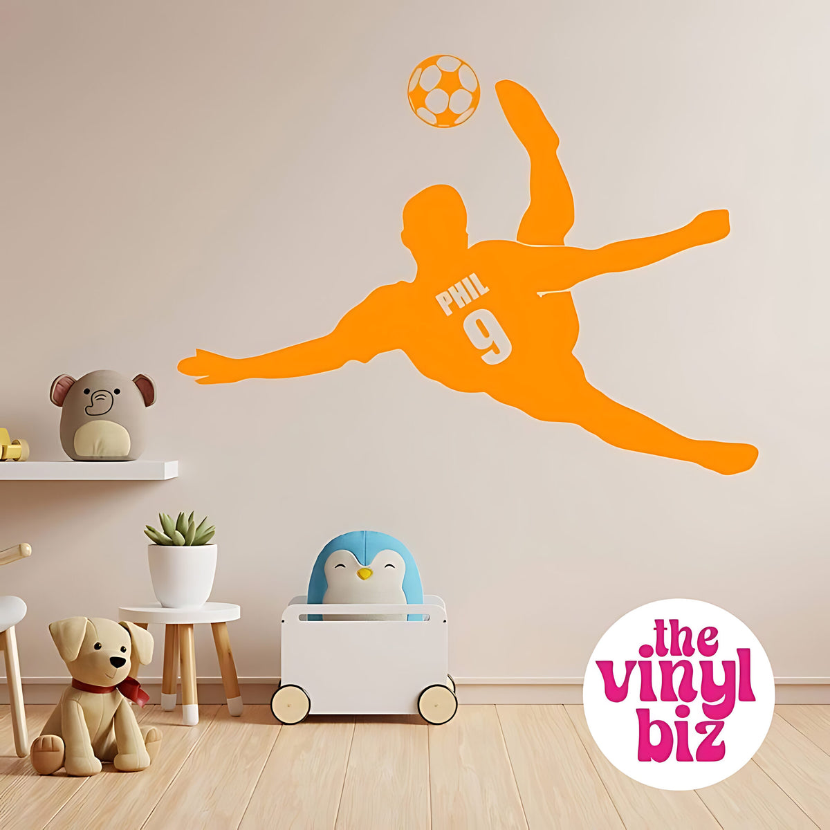 Personalised football Wall sticker Decal Custom Vinyl Home Decor Gift