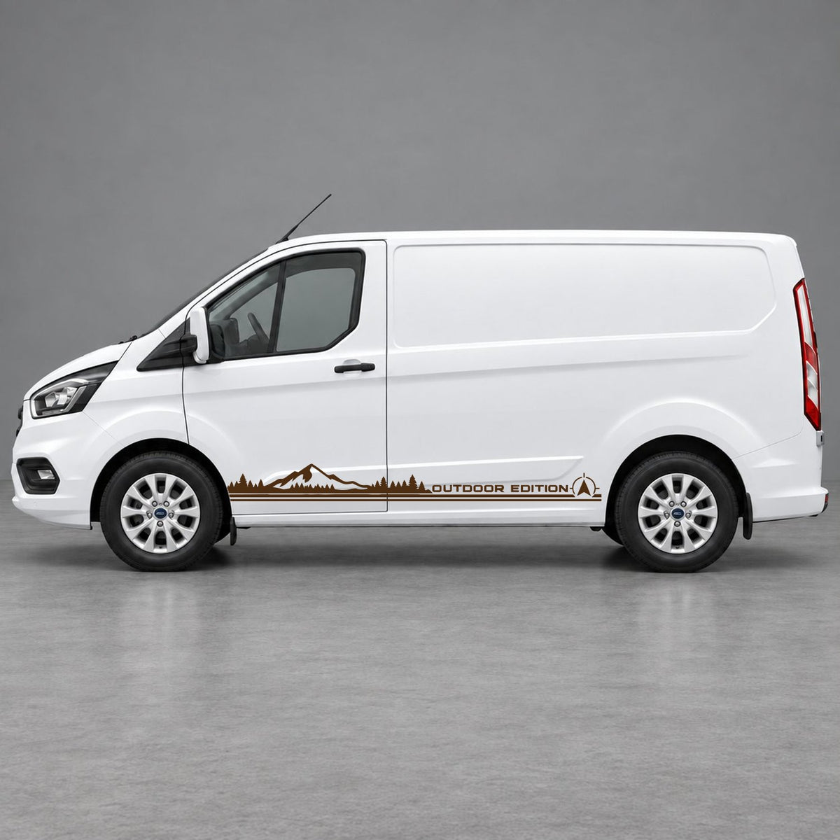 Ford Transit Custom Outdoor Edition Mountain Side Stripes in Brown